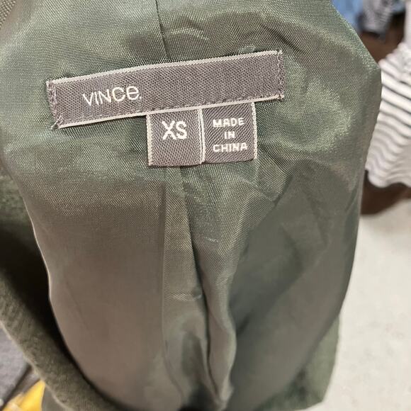 Vince Green Moto Jacket Womens XS Lightweight Full Zip Pockets Textured‎ - Picture 3 of 16